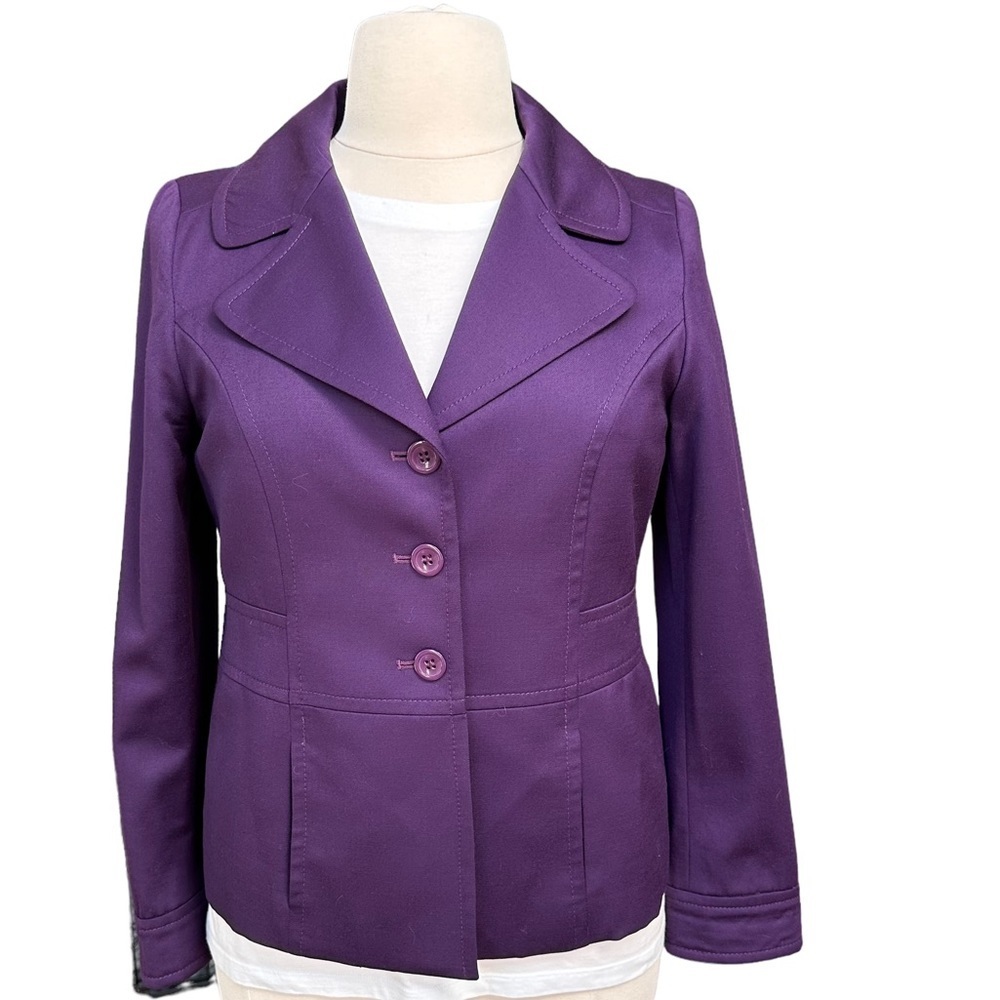 Pendleton Woman's‎ Vintage Purple Virgin Wool Jacket Size 16